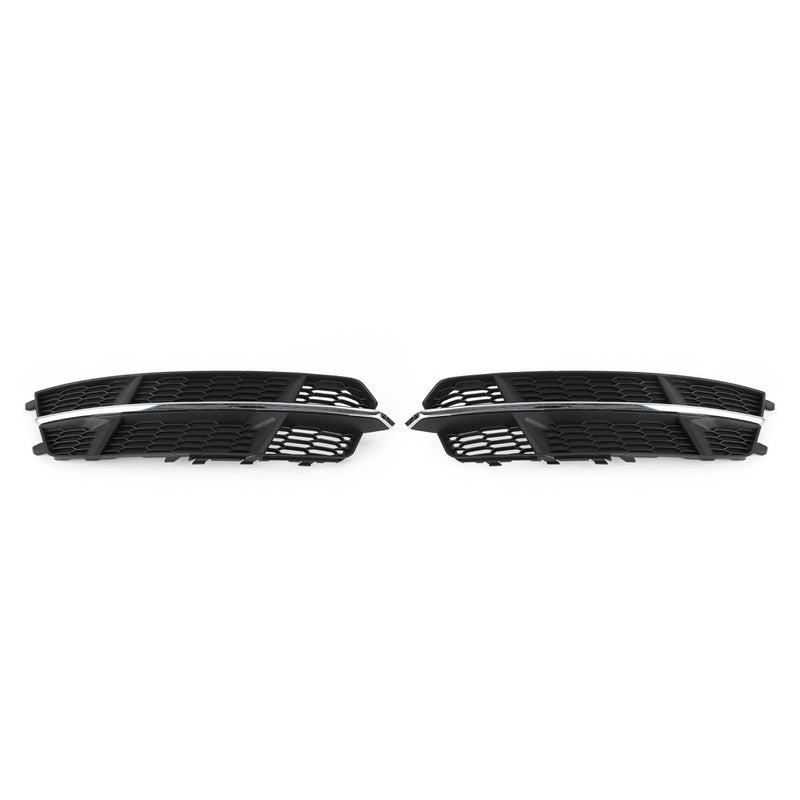 Grille Calandre Audi A6 C7 S-Line 2016-2018 Noir Chrome - vue de profil 2 - Becquet Voiture