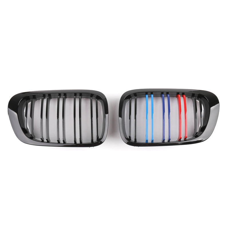 Grille Calandre Avant BMW E46 Coupé M-Color Double Lamelle Noir - vue de face - Becquet Voiture