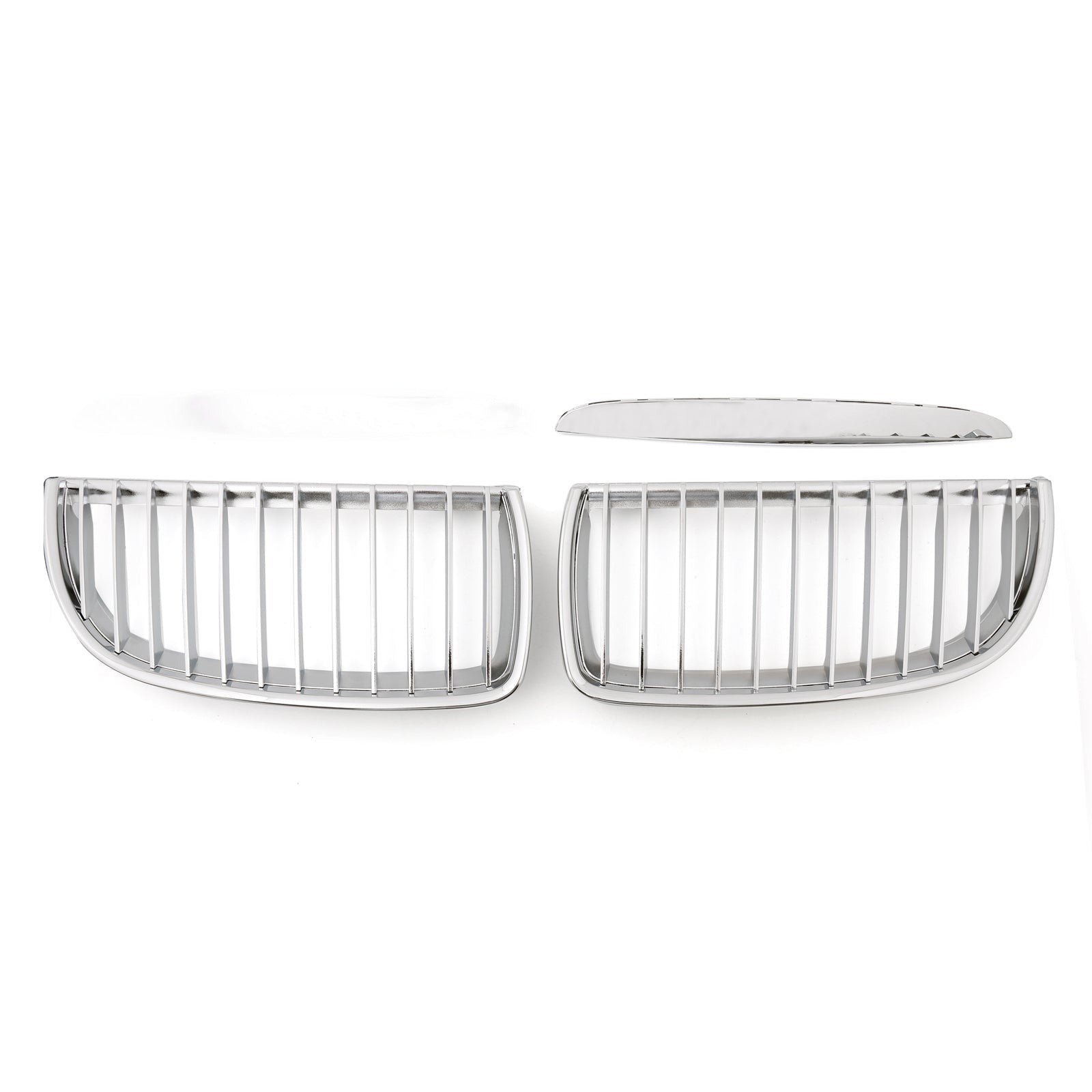 Grille Calandre Avant Chrome BMW Série 3 E90 E91 (2004-2007) - vue de face - Becquet Voiture