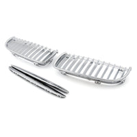 Chrome Front Grille BMW 3 Series E90 E91 (2004-2007) - side view - Becquet Voiture