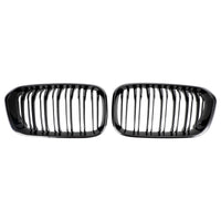 Grille Calandre Avant Double Noire Brillante BMW Série 1 F20 F21 2015-2017 - en situation - Becquet Voiture