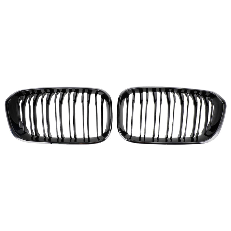 Grille Calandre Avant Double Noire Brillante BMW Série 1 F20 F21 2015-2017 - en situation - Becquet Voiture