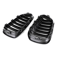 Grille Calandre Avant Double Noire Brillante BMW Série 1 F20 F21 2015-2017 - packshot studio - Becquet Voiture