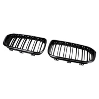 Grille Calandre Avant Double Noire Brillante BMW Série 1 F20 F21 2015-2017 - vue de dessus - Becquet Voiture