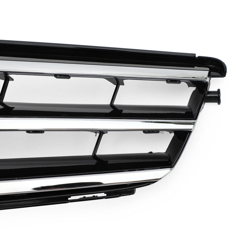 Grille Calandre Avant LED Noire Chromée Benz Classe C W204 - vue de face 2 - Becquet Voiture