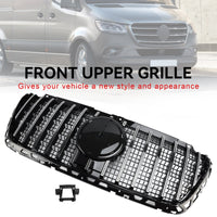 Grille Calandre Avant Mercedes Sprinter W907 W910 Style GT Noir - vue de profil - Becquet Voiture