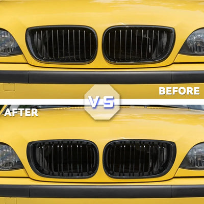 Grille Calandre BMW Série 3 E46 2002-2005 - vue de profil - Becquet Voiture