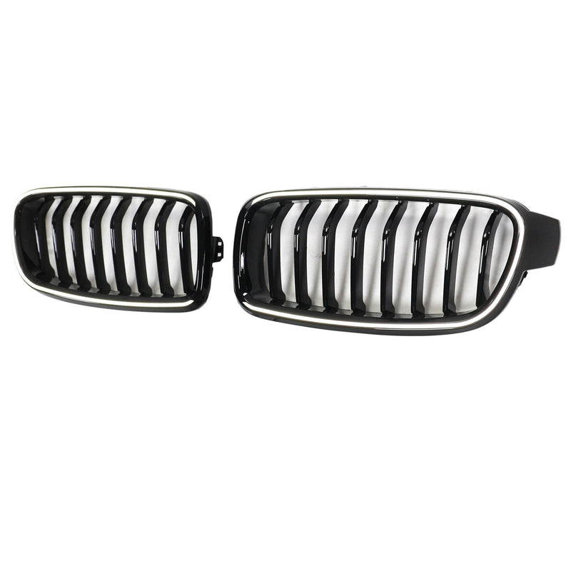 Grille Calandre BMW Série 3 F30 F31 Noir Brillant 2012-2019 - détail du montage 2 - Becquet Voiture