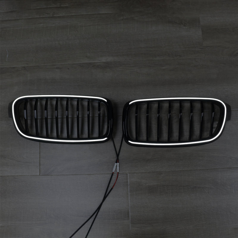 Grille Calandre BMW Série 3 F30 F31 Noir Brillant 2012-2019 - packshot studio 2 - Becquet Voiture