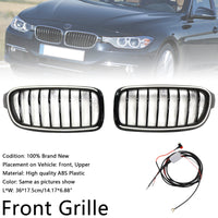 Grille Calandre BMW Série 3 F30 F31 Noir Brillant 2012-2019 - vue arrière - Becquet Voiture