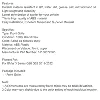 BMW 3er G20 Kühlergrill Schwarz glänzend 2019–2020 - Draufsicht 2 - Becquet Voiture