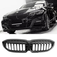 BMW 3er G20 Kühlergrill Schwarz glänzend 2019–2020 - Seitenansicht - Becquet Voiture