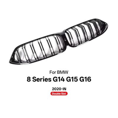 Grille Calandre BMW Série 8 G14 G15 G16 2020+ Noir Brillant - détail du montage - Becquet Voiture