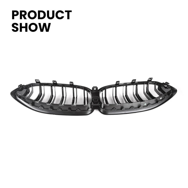 Grille Calandre BMW Série 8 G14 G15 G16 2020+ Noir Brillant - installé sur véhicule - Becquet Voiture