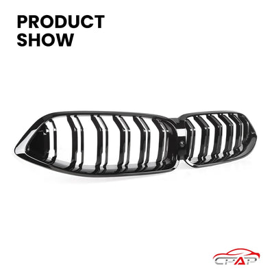 Grille Calandre BMW Série 8 G14 G15 G16 2020+ Noir Brillant - vue de profil - Becquet Voiture