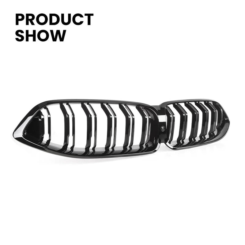 Grille Calandre BMW Série 8 G14 G15 G16 2020+ Noir Brillant - vue de profil - Becquet Voiture
