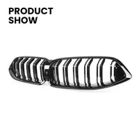 Grille Calandre BMW Série 8 G14 G15 G16 2020+ Noir Brillant - vue de trois-quarts - Becquet Voiture