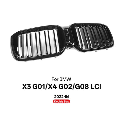 Grille Calandre BMW X3 G01 X4 G02 LCI 2022+ - détail du montage - Becquet Voiture