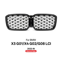 Grille Calandre BMW X3 G01 X4 G02 LCI 2022+ - vue de dessus - Becquet Voiture