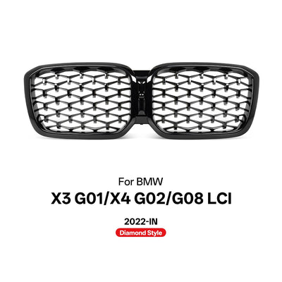 Grille Calandre BMW X3 G01 X4 G02 LCI 2022+ - vue de dessus - Becquet Voiture