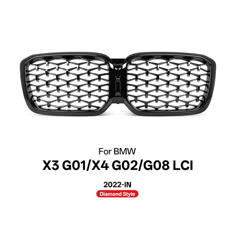 Grille Calandre BMW X3 G01 X4 G02 LCI 2022+ - vue de dessus - Becquet Voiture
