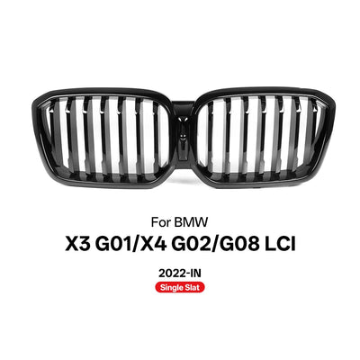 Grille Calandre BMW X3 G01 X4 G02 LCI 2022+ - vue rapprochée - Becquet Voiture