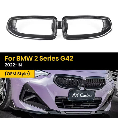 Grille Calandre Carbone BMW Série 2 G42 2022+ Noir Brillant - détail du montage - Becquet Voiture