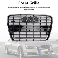 Chrome Grille Audi A8 D4 2010-2014 - top view - Becquet Voiture