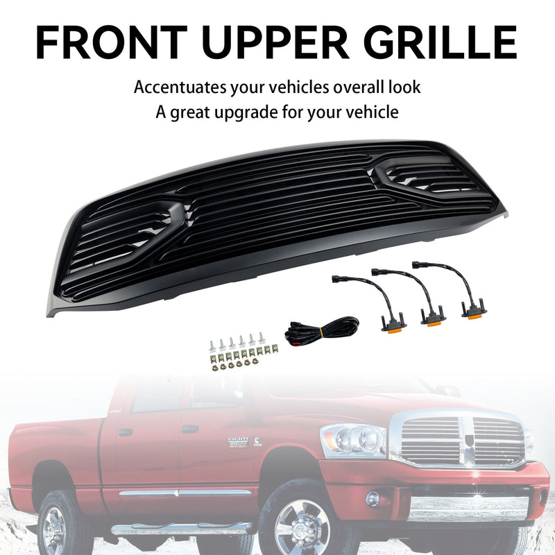 Black Grille for 2006–2008 Dodge Ram 1500 - rear view - Becquet Voiture