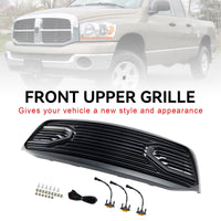Black Grille for 2006–2008 Dodge Ram 1500 - three-quarter view - Becquet Voiture