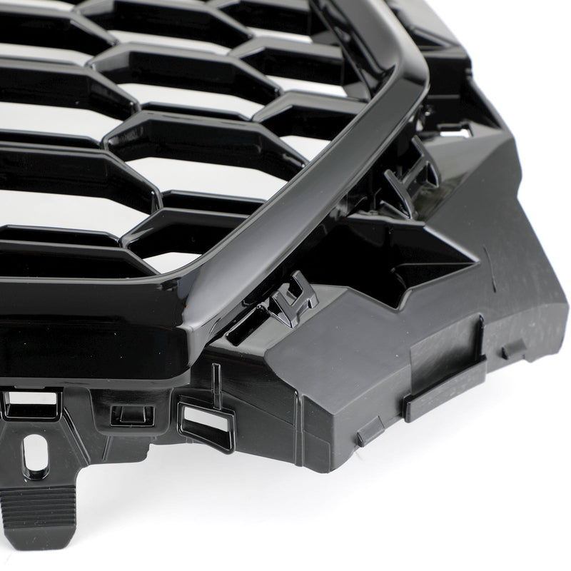 Black RS4-Style Hexagonal Honeycomb Grille for Audi A4 - studio packshot 2 - Becquet Voiture