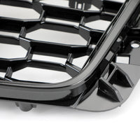 Black RS4-Style Hexagonal Honeycomb Grille for Audi A4 - front view 3 - Becquet Voiture
