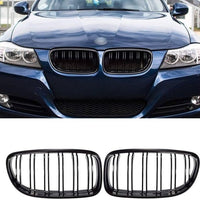 Grille Calandre Noir BMW Serie 3 E90 / E91 - vue de dessus - Becquet Voiture