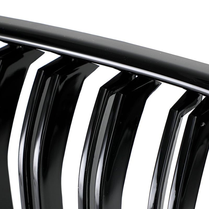 Grille Calandre Pare-Choc BMW X3 F25 2011-2014 Noir Brillant Double Ligne - vue arrière 2 - Becquet Voiture