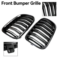 Grille Calandre Pare-Choc BMW X3 F25 2011-2014 Noir Brillant Double Ligne - vue de dessus - Becquet Voiture