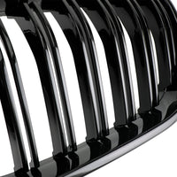 Grille Calandre Pare-Choc BMW X3 F25 2011-2014 Noir Brillant Double Ligne - vue de profil 2 - Becquet Voiture