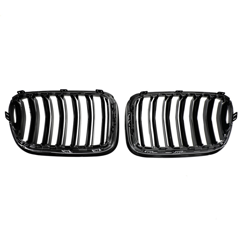 Grille Calandre Pare-chocs Avant BMW X3 F25 2011-2014 Noir Brillant - vue de dessus - Becquet Voiture