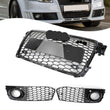 Grille Calandre Style RS4 Noir Brillant Audi A4 B8 2009-2012