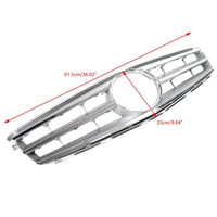 Silver LED Center Grille Mercedes-Benz W204 2008-2014 - side view - Becquet Voiture