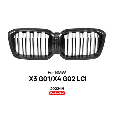Grille d'Admission d'Air BMW X3 G01 X4 G02 LCI Carbone - vue rapprochée - Becquet Voiture