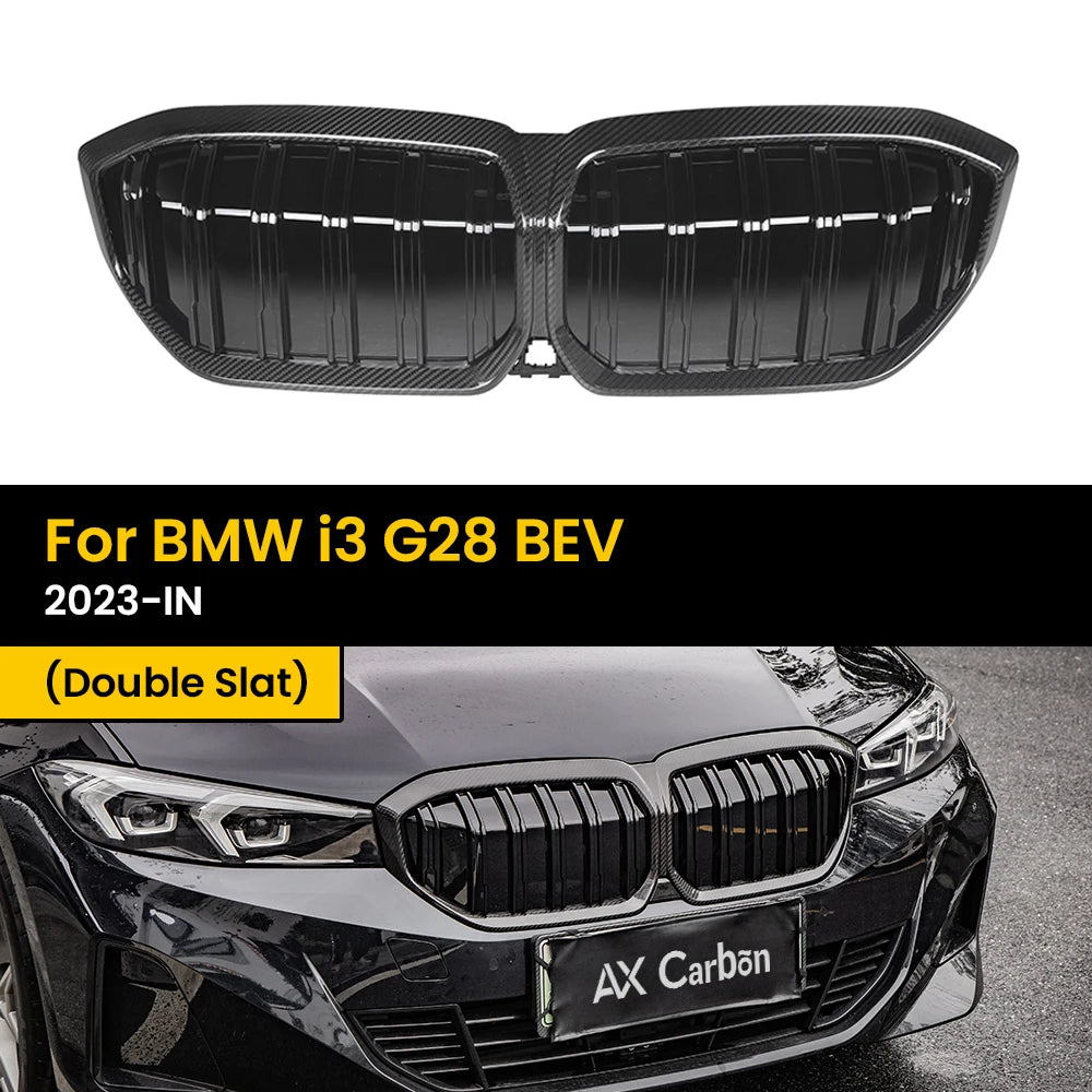 Grille de Calandre Avant Carbone BMW i3 G28 2023 - vue de face - Becquet Voiture