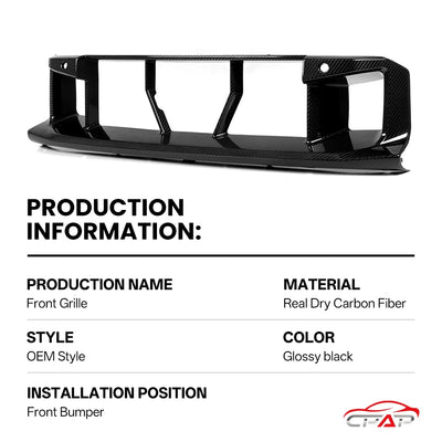 Grille de Calandre Avant Carbone BMW M2 G87 2023 - vue de profil - Becquet Voiture