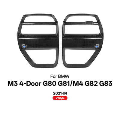 Grille de Calandre Avant Carbone BMW M3 M4 G80 G82 2021 - détail du montage - Becquet Voiture