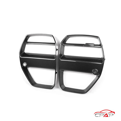 Grille de Calandre Avant Carbone BMW M3 M4 G80 G82 2021 - vue arrière - Becquet Voiture