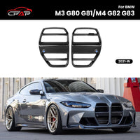 Grille de Calandre Avant Carbone BMW M3 M4 G80 G82 2021 - vue de face - Becquet Voiture
