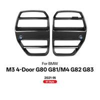 Grille de Calandre Avant Carbone BMW M3 M4 G80 G82 2021 - vue rapprochée - Becquet Voiture