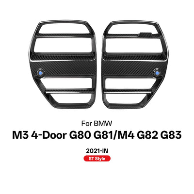 Grille de Calandre Avant Carbone BMW M3 M4 G80 G82 2021 - vue rapprochée - Becquet Voiture