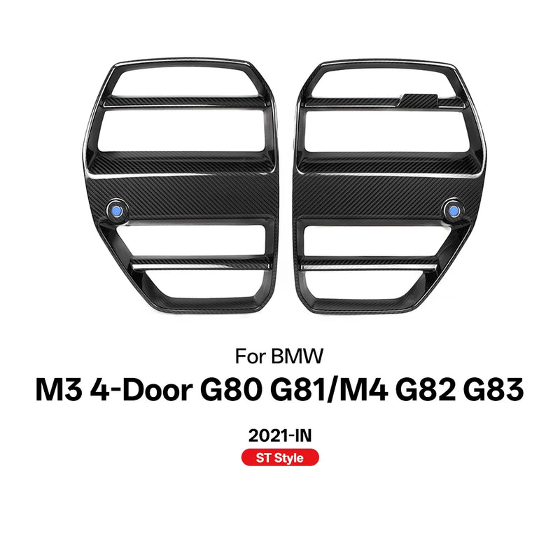 Grille de Calandre Avant Carbone BMW M3 M4 G80 G82 2021 - vue rapprochée - Becquet Voiture
