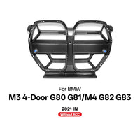 Grille de Calandre Avant Carbone BMW M3 M4 G80 Style CSL - détail du montage - Becquet Voiture