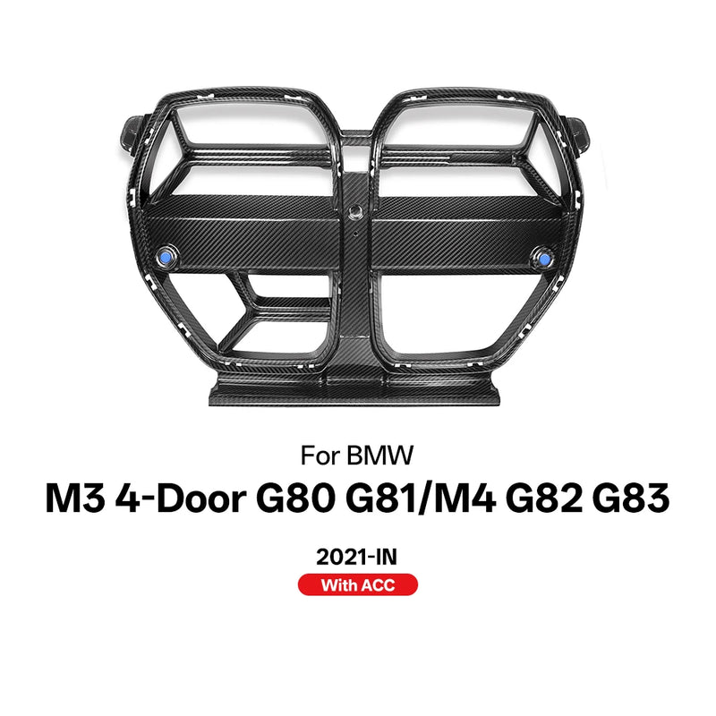 Grille de Calandre Avant Carbone BMW M3 M4 G80 Style CSL - vue rapprochée - Becquet Voiture